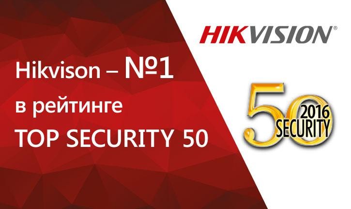 Hikvision возглавляет  рейтинг Top Security 50 второй год подряд